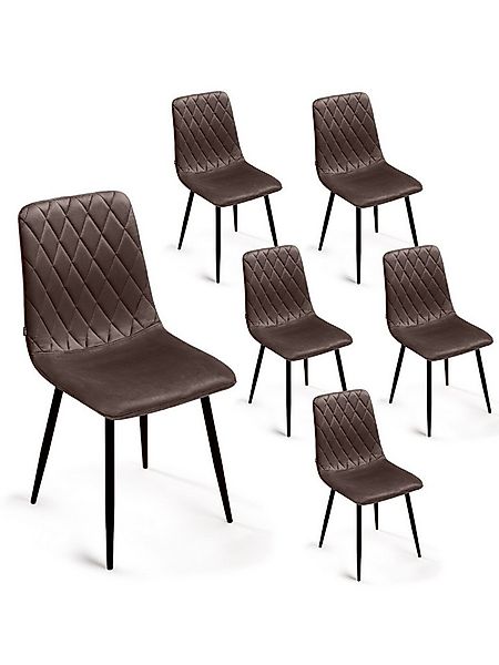Lina® Esszimmerstuhl Elisia 2er, 4er, 6er Set, Samt & Metall, Modern & Komf günstig online kaufen
