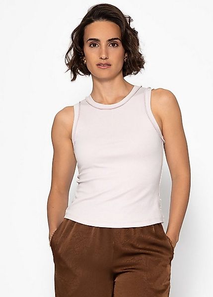 SASSYCLASSY T-Shirt Tank Top mit Außennähten Damen anliegendes Top mit Rund günstig online kaufen