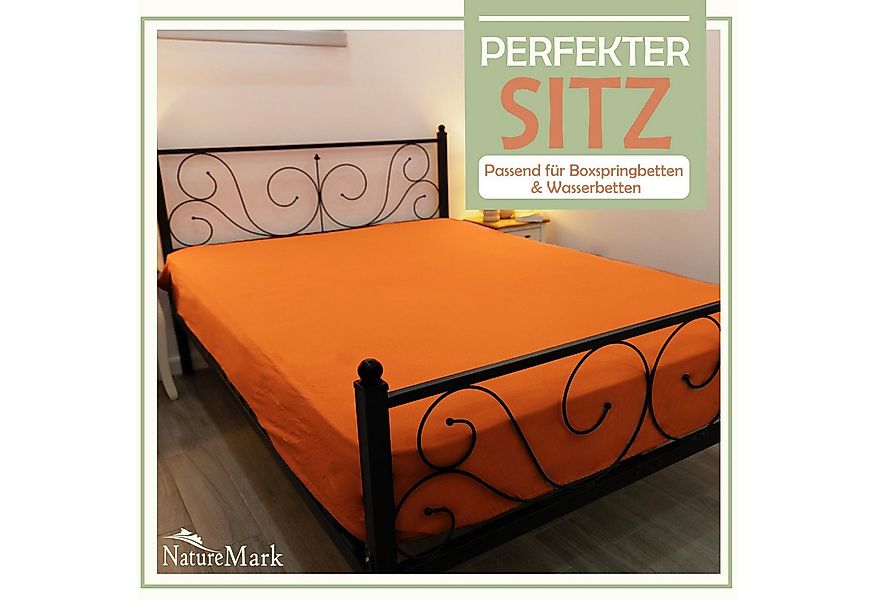 NatureMark Spannbettlaken Mikrofaser Spannbetttuch, Polyester, Gummizug: ru günstig online kaufen