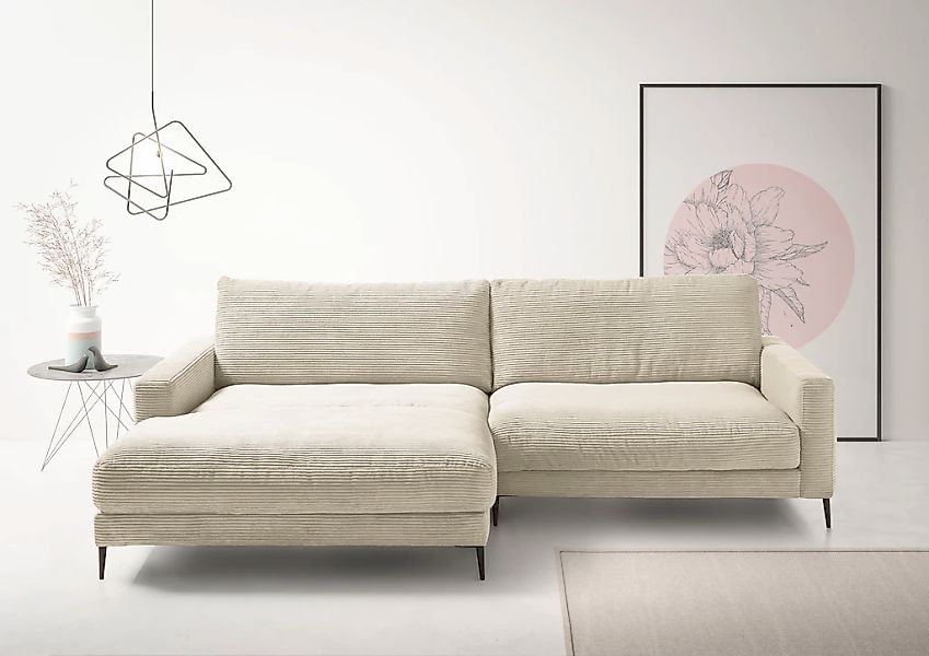 Home affaire Ecksofa "Downtown, B/T/H: 272/190/84 cm L-Form" weicher Sitzko günstig online kaufen
