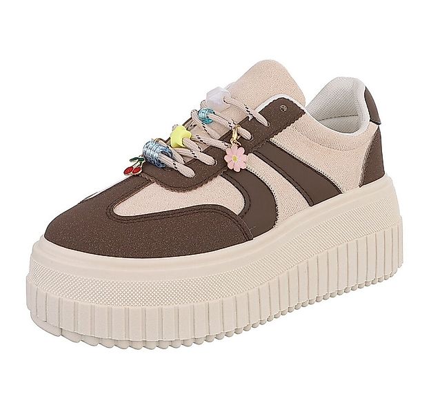 Ital-Design Plateausneaker mit verspielten Details für Damen Sneaker (91409 günstig online kaufen