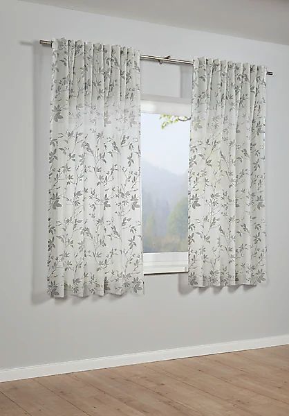 Sehlbach Gardine "Schal Zweige" Schlaufen 1 Stk. tlg. mit Gardinenband und günstig online kaufen