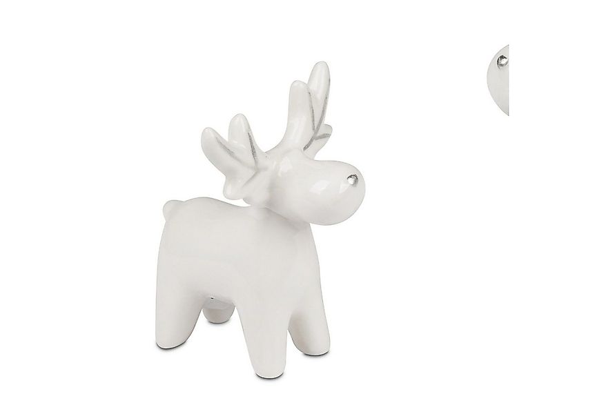 formano Dekofigur Winterzeit, Höhe: 9cm, Farbe: Weiß, Motiv: Hirsch günstig online kaufen