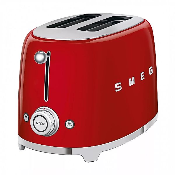 Kompakter Retro 2-Schlitz-Toaster Rot günstig online kaufen