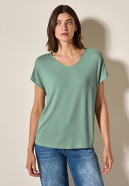 Cecil V-Shirt, aus softem Materialmix günstig online kaufen
