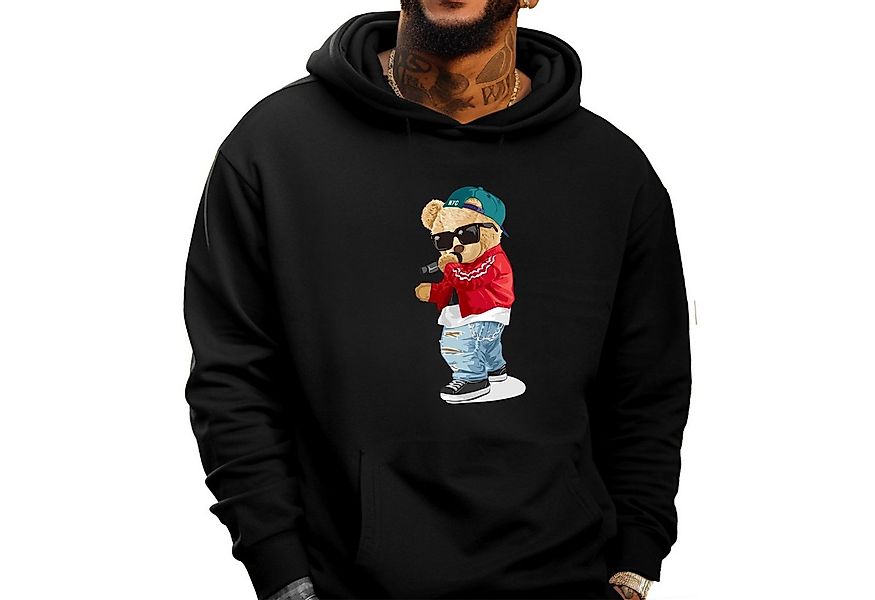 Banco Hoodie Kapuzenpullover Bärenaufdruck in Größen XS - 6XL günstig online kaufen