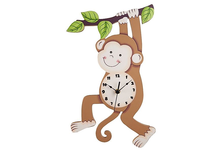 TEAMSON™ KIDS    Wanduhr Kinder Wanduhr Safari Affe Braun Lernuhr Dekoratio günstig online kaufen