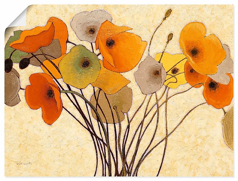 Artland Wandbild "Kürbismohn I" Blumen 1 Stk. tlg. als Leinwandbild, Poster günstig online kaufen