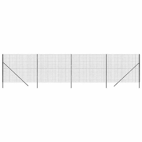 vidaXL Maschendrahtzaun Anthrazit 2,2x10 m Verzinkter Stahl 154231 günstig online kaufen