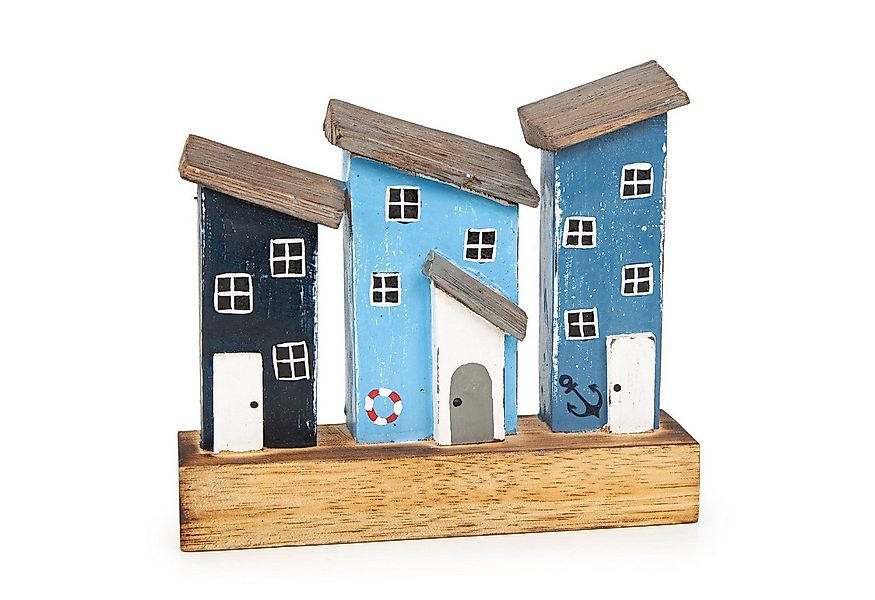 Logbuch-Verlag Dekofigur Maritime Häuser aus Holz Dekoleiste 18 cm günstig online kaufen