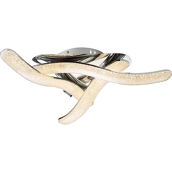 GLOBO LIGHTING LED Deckenleuchte »NABRO« LED-Modul 1 Stk. Warmweiß Kristall günstig online kaufen