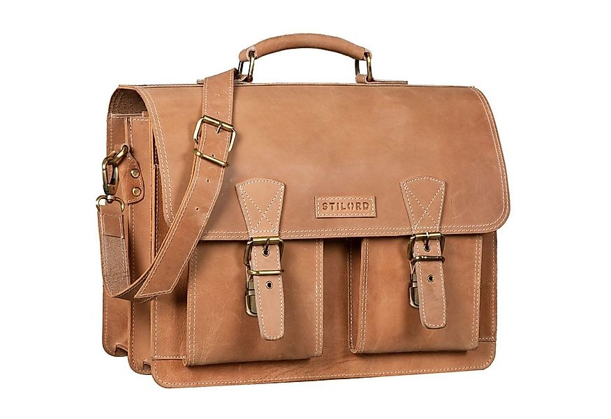 STILORD Aktentasche "Jeffrey" Lehrertasche Aktentasche Leder günstig online kaufen