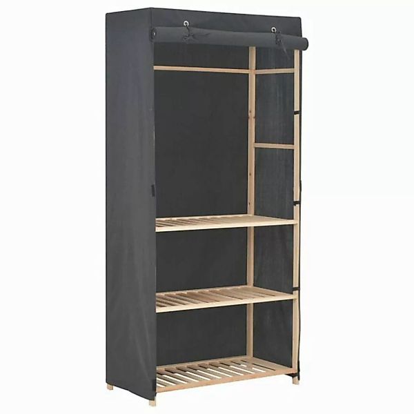 furnicato Kleiderschrank 3-stufiger Grau 79 x 40 x 170 cm Stoff (1-St) günstig online kaufen