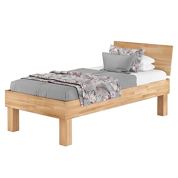Erst-Holz Hohes Seniorenbett 100 x 200 Extra Stabil Buche Massivholz Modell günstig online kaufen