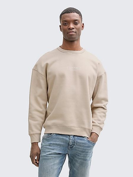 TOM TAILOR Denim Sweatshirt Strick & Sweatshirts Relaxed Sweatshirt mit Log günstig online kaufen