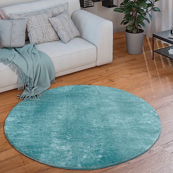 Paco Home Teppich "Cadiz 630" rund 14 mm Höhe Kurzflor, Uni-Farben, besonde günstig online kaufen