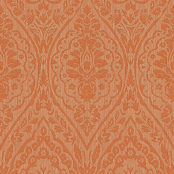 PROFHOME 961952-GU Barock Tapete Ornament Matt Orange Rot 0,53 m x 10,05 m günstig online kaufen