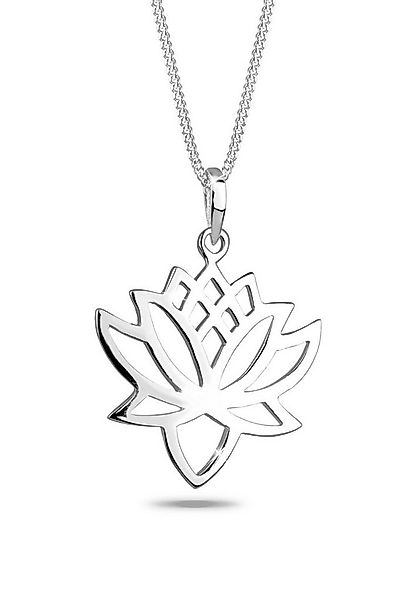 Elli Kette mit Anhänger Lotus Blüte Talisman Blume 925 Silber, Lotusblume günstig online kaufen