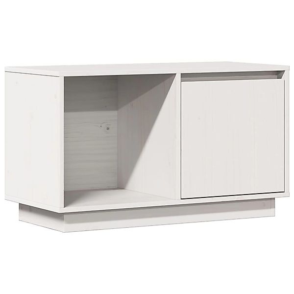vidaXL TV-Schrank Weiß 74x35x44 cm Massivholz Kiefer 814335 günstig online kaufen