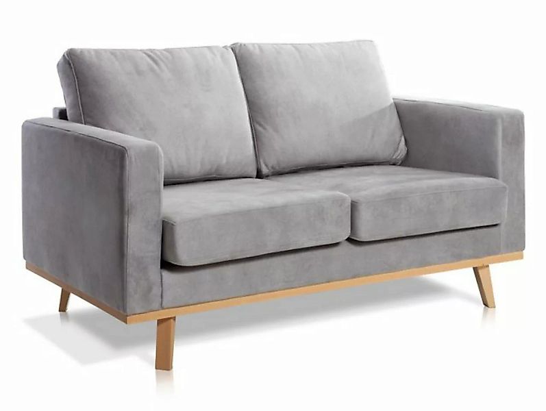 Moebel-Eins Sofa, CORIN 2-Sitzer Sofa mit Echtholz-Untergestell, Bezug in V günstig online kaufen