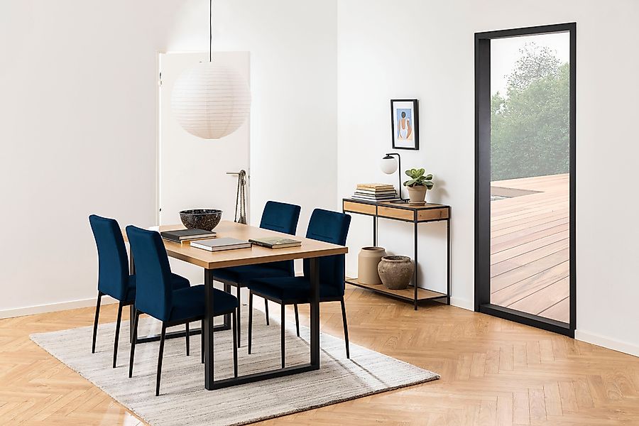 ACTONA GROUP Esszimmerstuhl »Doris«, 2 St., Polyester-Velvet, mit lebendige günstig online kaufen