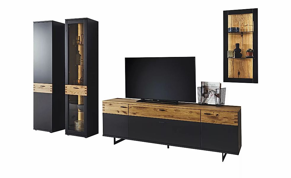 Wohnkombination  Malina ¦ grau ¦ Maße (cm): B: 285 H: 201 T: 50.0 Kommoden günstig online kaufen