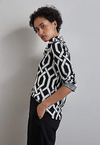 STREET ONE Langarmshirt mit Jacquard Muster günstig online kaufen