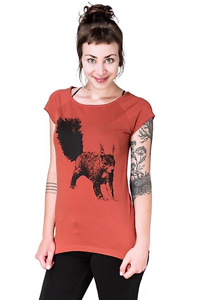 Bio-& Fair-trade-frauenshirt "Eichhörnchen" Rostot günstig online kaufen