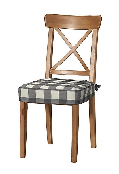 Sitzkissen geeignet für das Ikea Modell Ingolf, weiss-grau kariert, Modell günstig online kaufen