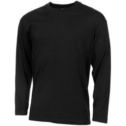 MFH Langarmshirt US Shirt, langarm, schwarz, günstig online kaufen