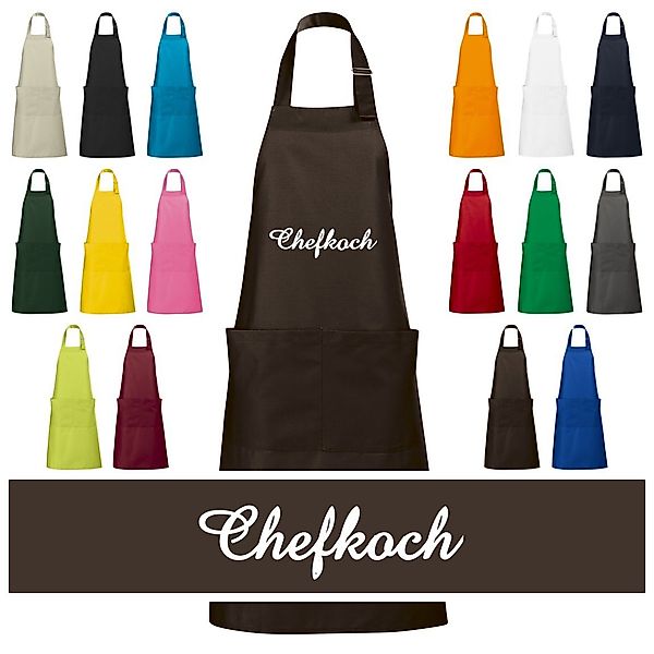 Schnoschi Kochschürze Hochwertige Küchenschürze mit Chefkoch günstig online kaufen