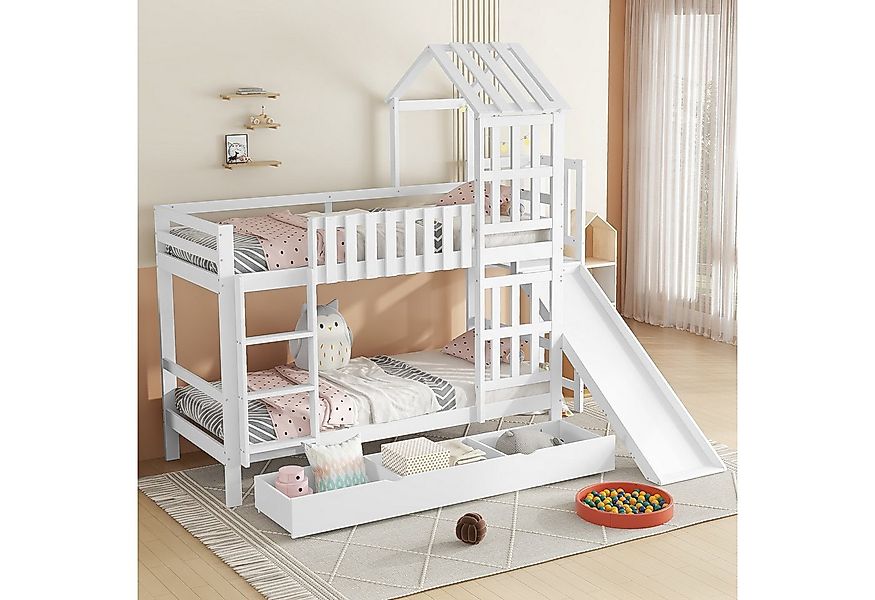 TavilaEcon Etagenbett Kinderbett mit Spaßrutsche für Kinder und dreistufige günstig online kaufen