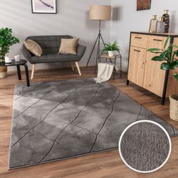 Paco Home Teppich "Utrecht 641" rechteckig 4 mm Höhe Kurzflor, Uni Farben, günstig online kaufen