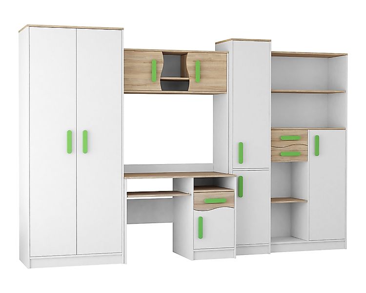 Deine Möbel 24 Jugendzimmer-Set MIKI Jugend-Schrankwand Jugendzimmer Jugend günstig online kaufen