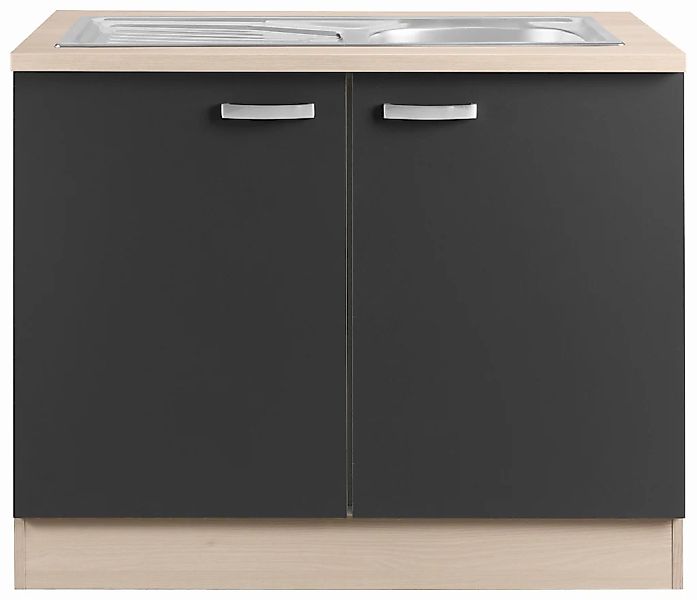 OPTIFIT Spülenschrank "Faro", mit Metallgriffen, Breite 100 cm günstig online kaufen