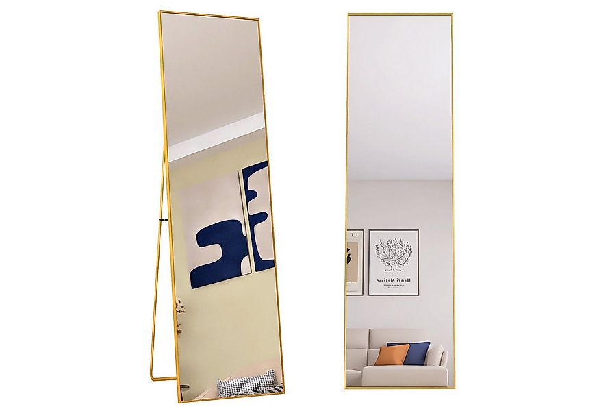 FUROKOY Ganzkörperspiegel Standspiegel mit Ständer, Metallrahmen (Garderobe günstig online kaufen