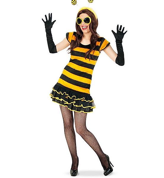 Fries Kostüm Damen Bienen Kostüm Kleid Karneval Fasching Halloween günstig online kaufen