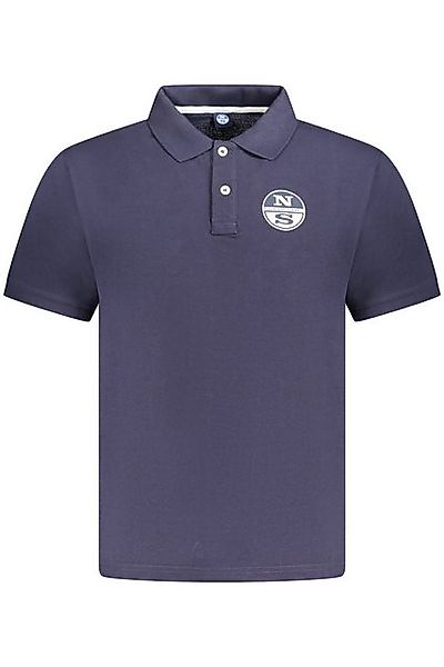 North Sails Poloshirt Herren Kurzarm-Poloshirt Blau mit Druck und Logo günstig online kaufen