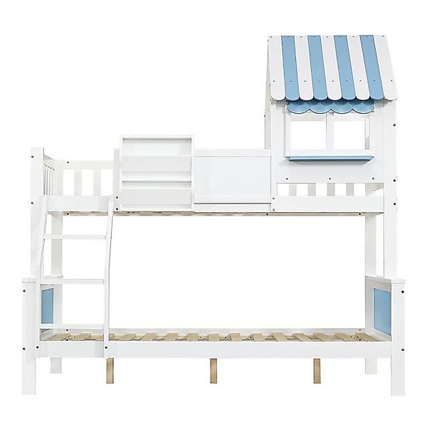 XDeer Kinderbett Kinderbett mit Stauraumkasten und Graffiti-Tafel Fensterfo günstig online kaufen