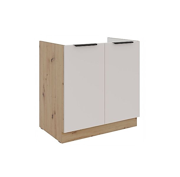 Küchen-Preisbombe Spülenunterschrank 80 cm Küche SOLANO Kaschmir beige Küch günstig online kaufen
