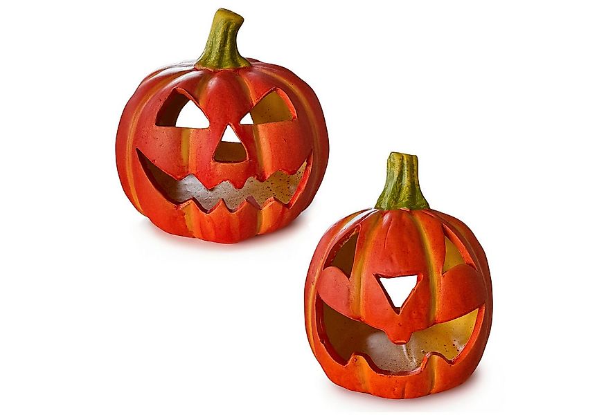 matches21 HOME & HOBBY Dekofigur Kürbis-Laternen als LED Halloween-Deko Win günstig online kaufen