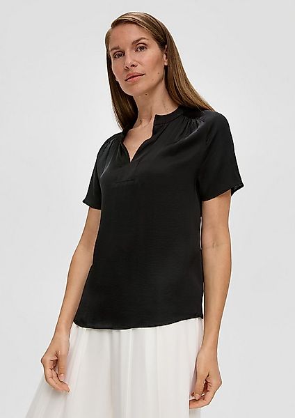 s.Oliver Kurzarmbluse Bluse Viskose-Bluse mit Tunika-Ausschnitt günstig online kaufen