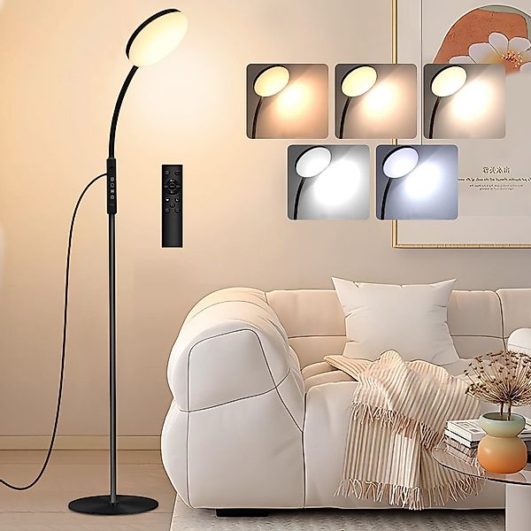 LMaxhome Stehlampe Dimmbare LED Wohnzimmerlampe, Höhe günstig online kaufen