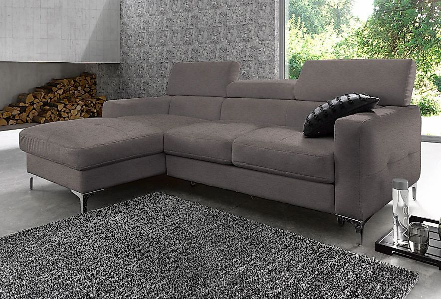 COTTA Ecksofa "Sammy L-Form", mit Kopfteilverstellung, wahlweise mit Bettfu günstig online kaufen