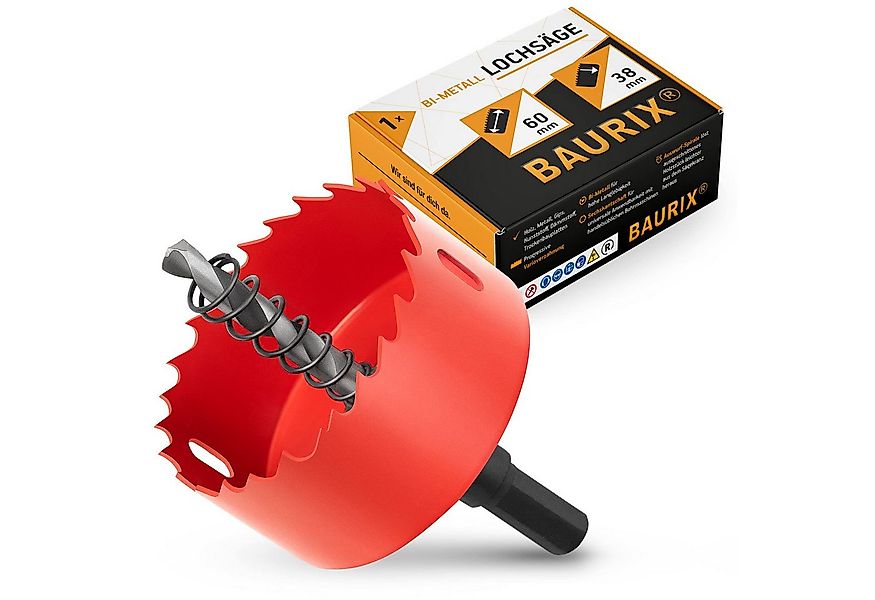 BAURIX Lochsäge Bi-Metall verschiedene Größen, Ø 60 mm, I Ultimative Bohrkr günstig online kaufen