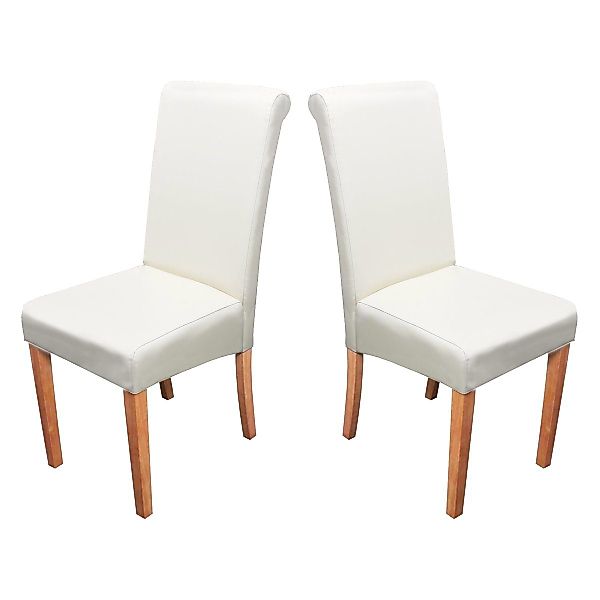 MCW Esszimmerstuhl Lecce II 2er-Set Creme Helle Beine günstig online kaufen