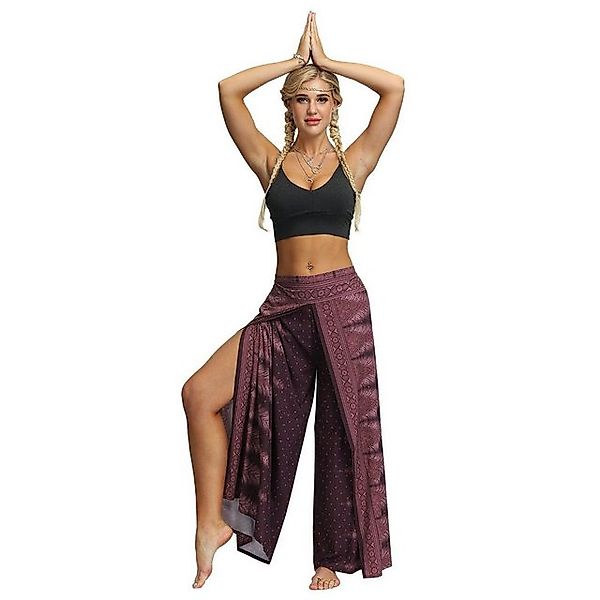 YRIIOMO Loungepants Bohemian Stil, bedruckte, hohe Taille, große Größe, Dam günstig online kaufen