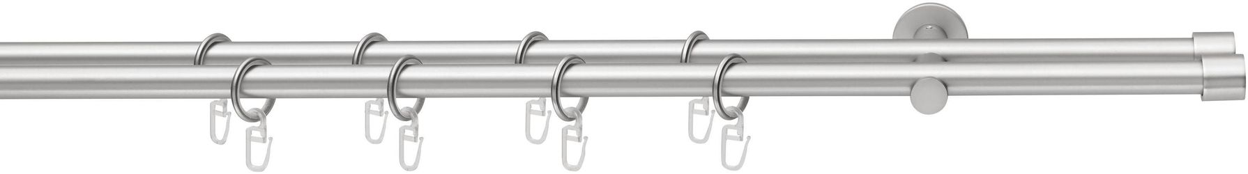 Good Life Gardinenstange "CAP" Ø 16 mm 2 läufig-läufig Fixmaß mit Ringen günstig online kaufen