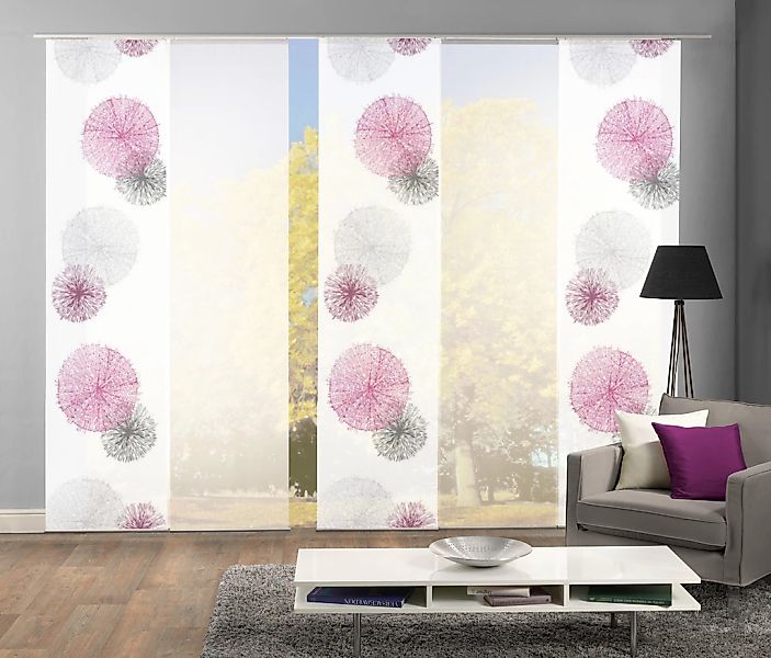 HOME WOHNIDEEN Schiebegardine "SCOPPIO" Paneelwagen 5 Stk. tlg. HxB: 245x60 günstig online kaufen