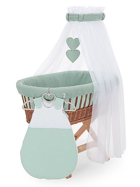 FabiMax Stubenwagen naturbelassen, Komplettset, Musselin & Waffelpiqué, Ink günstig online kaufen